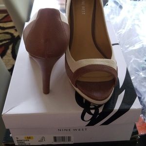 Nine West open toe heels